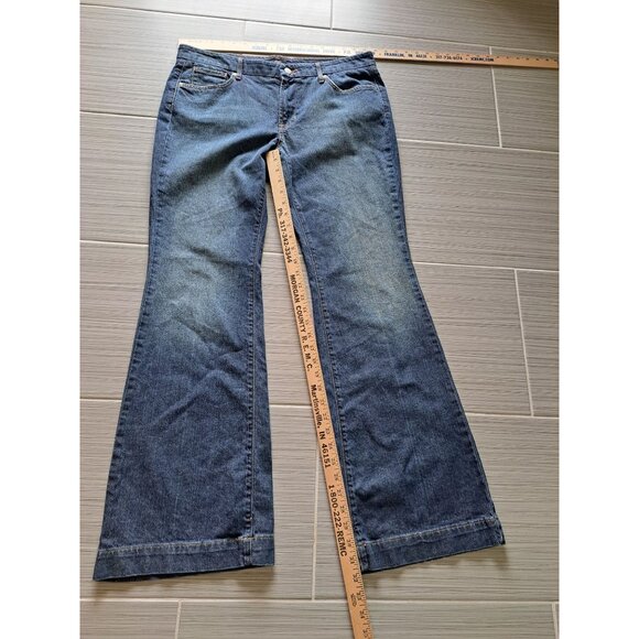 Womens Mossimo Size 14 Blue Denim Stretch Bootcut Jeans Stretch Western Rodeo - Picture 9 of 12